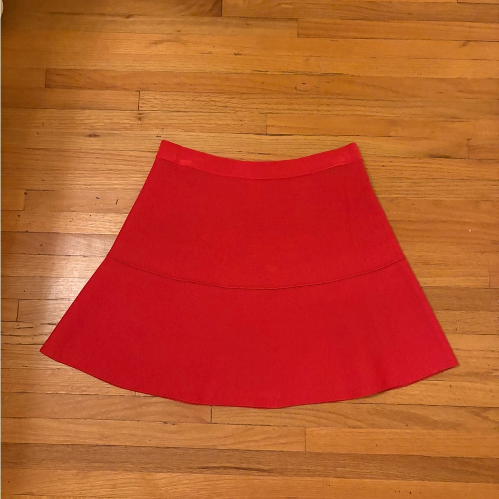 Zara Vibrant Red A-Line Skirt